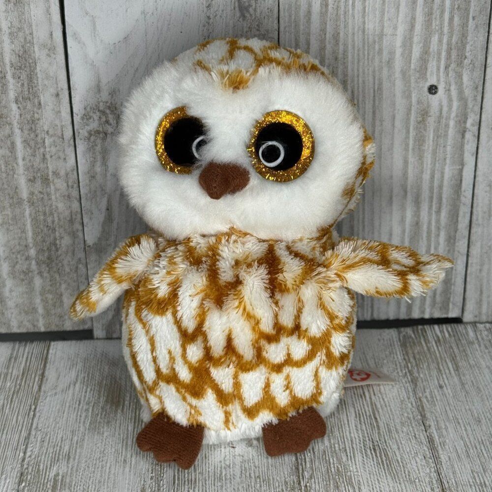 Ty Beanie Boos Collection SWOOPS the Barn Owl Plush Retired